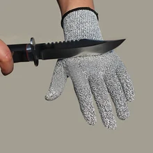 1 пара CE анти-порезные охотничьи перчатки с защитой от порезов, устойчивая к ногам проволочная металлическая сетка из нержавеющей стали, устойчивая к порезу