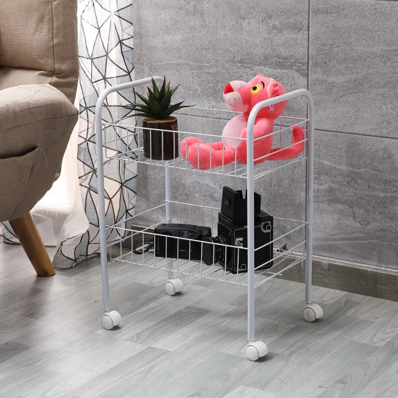  Kitchen rack floor multi-bedroom bedroom removable wheel storage shelf bathroom trolley WF4021954 - 32998218006