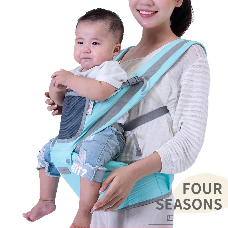 

Baby Carriers 0-30 Months Breathable Front Facing Baby Carrier Safety Odorless Storage Waist Stool Pouch Wrap Kangaroo Bag