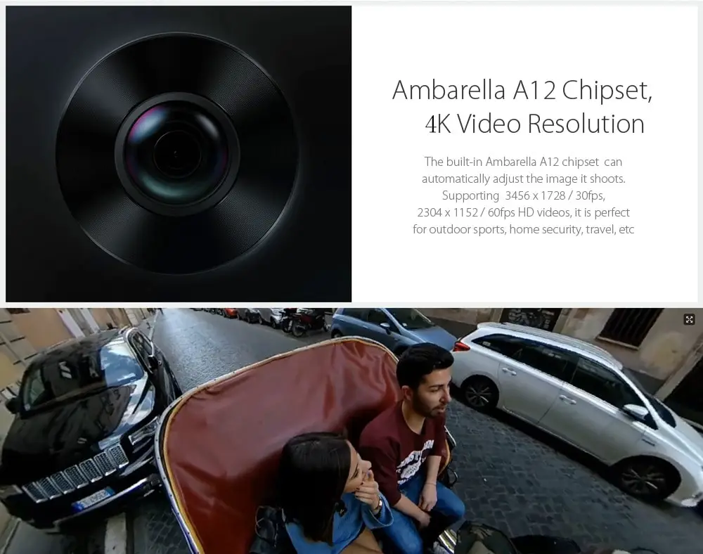 Xiaomi Mi 360 Panoramic Camera Kit Mijia Sphere Camera for Sony IMX206 12.3 CMOS Sensor 23.88MP 3.5K Video 6-axis EIS IP67 (4)