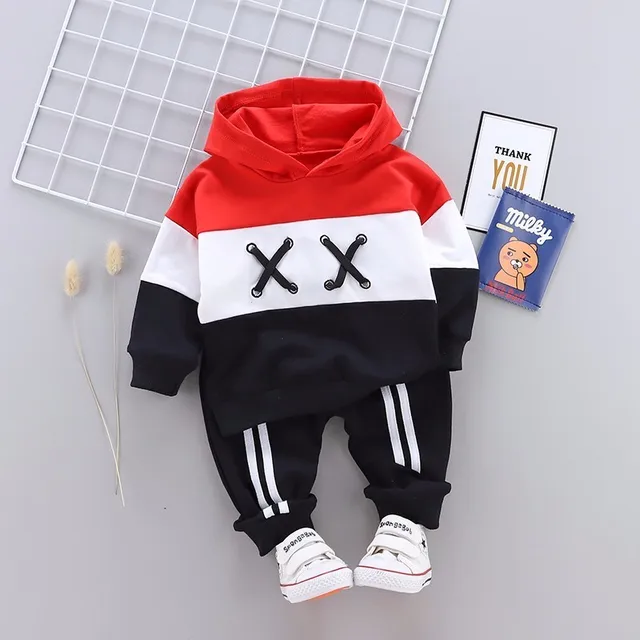 Spring Autumn Children Cotton Clothing Suit Baby Boys Girls Clothes Kids Sport Hoodies Pants 2Pcs/Sets Fahion Toddler Tracksuits CMWZ xx Red