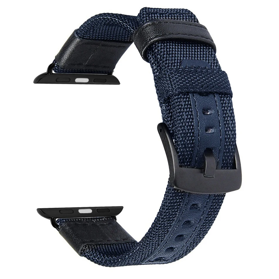 Кожаный нейлоновый ремешок для часов apple watch серии 38 мм 42 мм кожаный нейлоновый ремешок для часов 4 цвета
