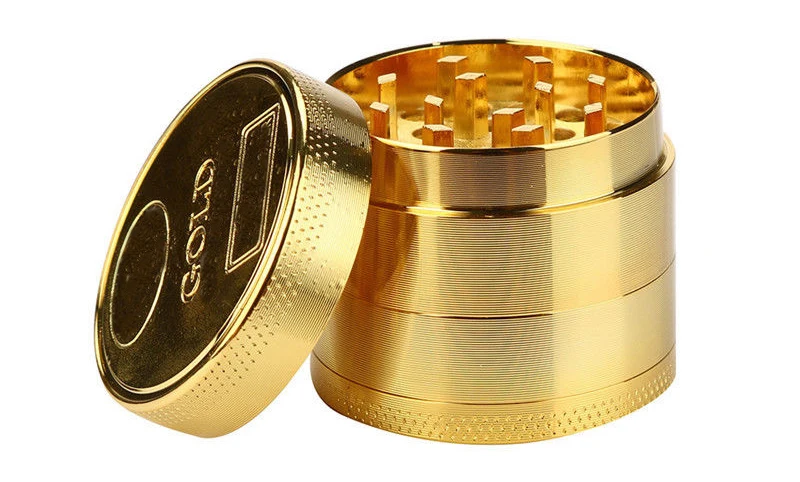 

Hot Sale Alloy Herbal Herb Tobacco Grinder Spice Weed Grinders Smoking Pipe Accessories Gold Smoke Cutter