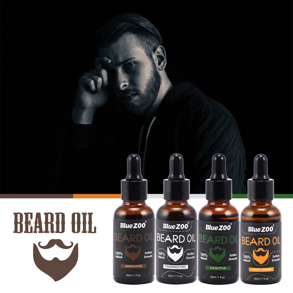 

Beard Oil Mustache Wax Mustard Oil 30ml Eucalyptus 4 Flavors Available Professional Men Beard Growth Enhancer Hair Fibers TSLM2