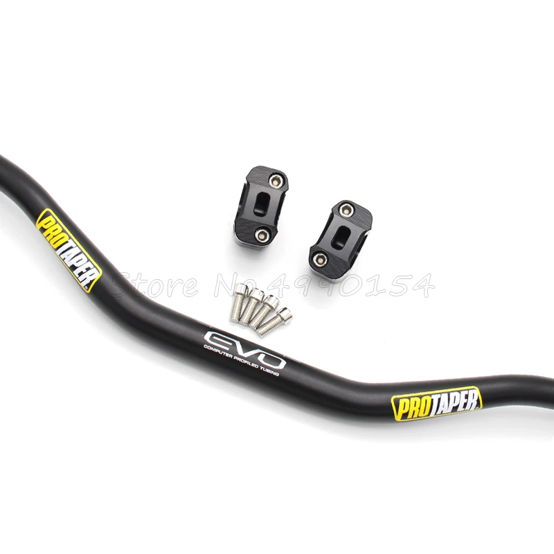 Руль для PRO Taper Pack Bar 1-1/" ручка бар колодки ручки Pit Pro гоночный Dirt Pit велосипед Мотоцикл CNC 28 мм адаптер - Цвет: black