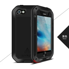 Для чехла iPhone 5S, металлический алюминиевый мощный чехол Love Mei для iPhone SE/5SE/5S, защитный чехол с закаленным стеклом