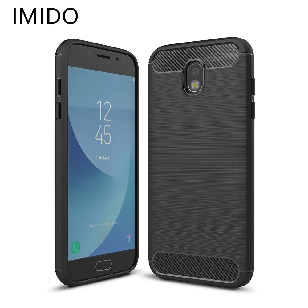Luxury Soft TPU carbon fiber Phone Case For Samsung Galaxy J3 2017 EU J5 J7 2017EUshockproof full cover protection case |
