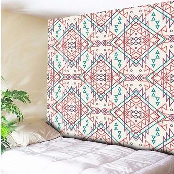

Nordic Geometric Tapestry Ikat Decorative Wall Hanging Mandala Tapestry Indian Yoga Blanket 150cmx200cm Boho Kilim Wall Carpet