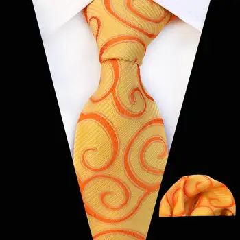 

SKng High Quality Tie Set for Men Floral Tie & Pocket Square Paisley Pattern Necktie Corbatas Hombre Handkerchief Wedding Suit