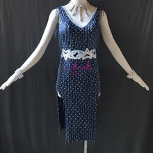 KAKA-L1573, Женская Одежда для танцев, платье для латинских танцев с бахромой для девочек, платье для сальсы, Танго, самбы, румбы, чаши, платье для латинских танцев