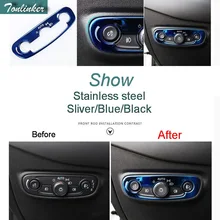 Tonlinker чехол наклейка s Для Chevrolet Equinox Автомобиль Стайлинг шт. 1 шт. нержавеющая сталь переключатель фар крышка стикеры