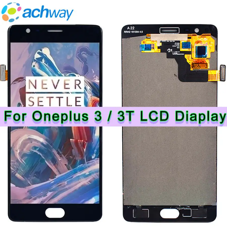 Черный Новый ЖК Oneplus Three 3 LCD A3000 A3010 EU версия Экран Дисплей сенсорный дигитайзер 3T