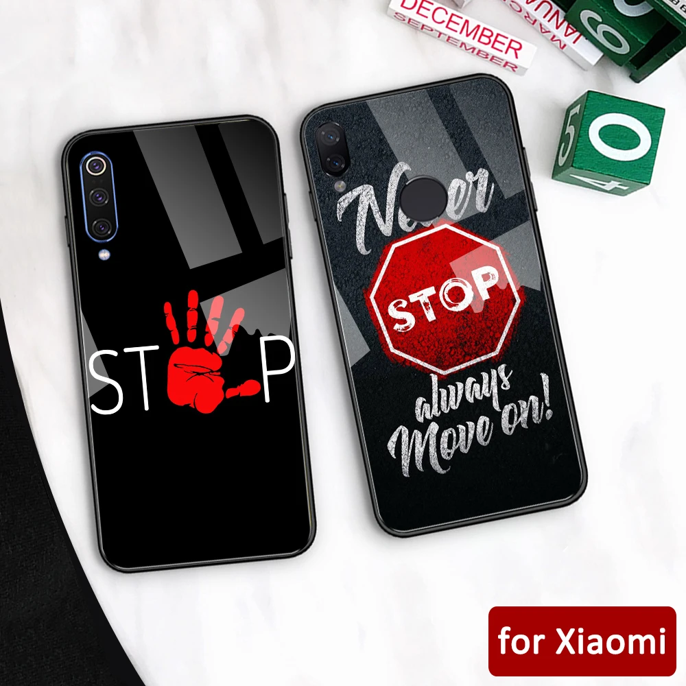 Для Xiaomi redmi K20 pro стеклянная крышка стоп знак mi 6 Чехол для 5 5S 6x Redmi Note 7 Mi Max 3 play |