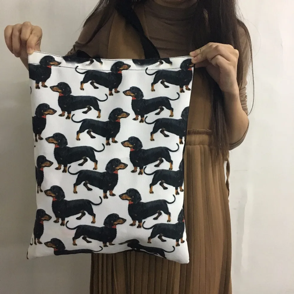 Coloranimal продуктовая хлопковая Льняная сумка для покупок West Highland White Terrier печать складная сумка многоразовая эко тканевая сумка