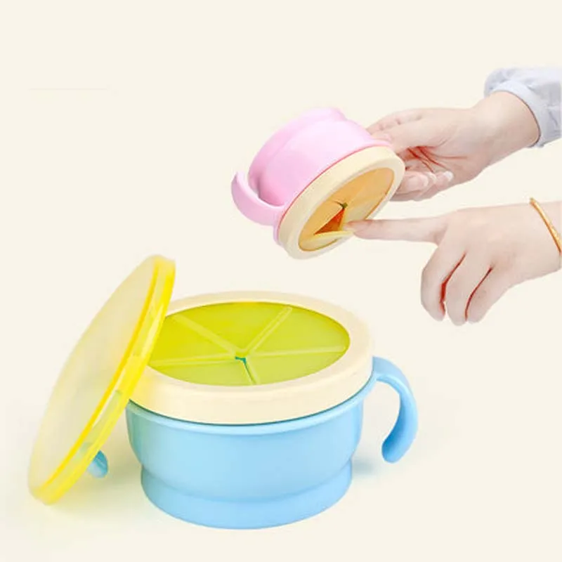 

Infant Toddler 360 Rotate Spill-Proof Food Storage Cup Tableware Baby Snack Bowl Food Container Feeding Children's Assist Food