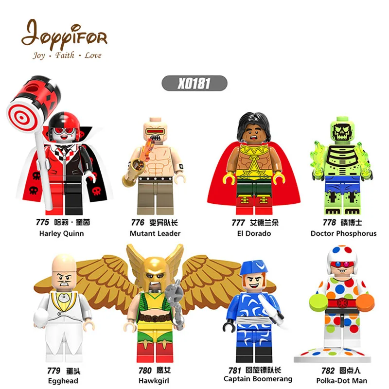 

Joyyifor Lot Compatible LegoINGlys NinjagoINGly Best Gift To Childrenthe DC super Harley Quinn hawkgirl eldorado egghead polka