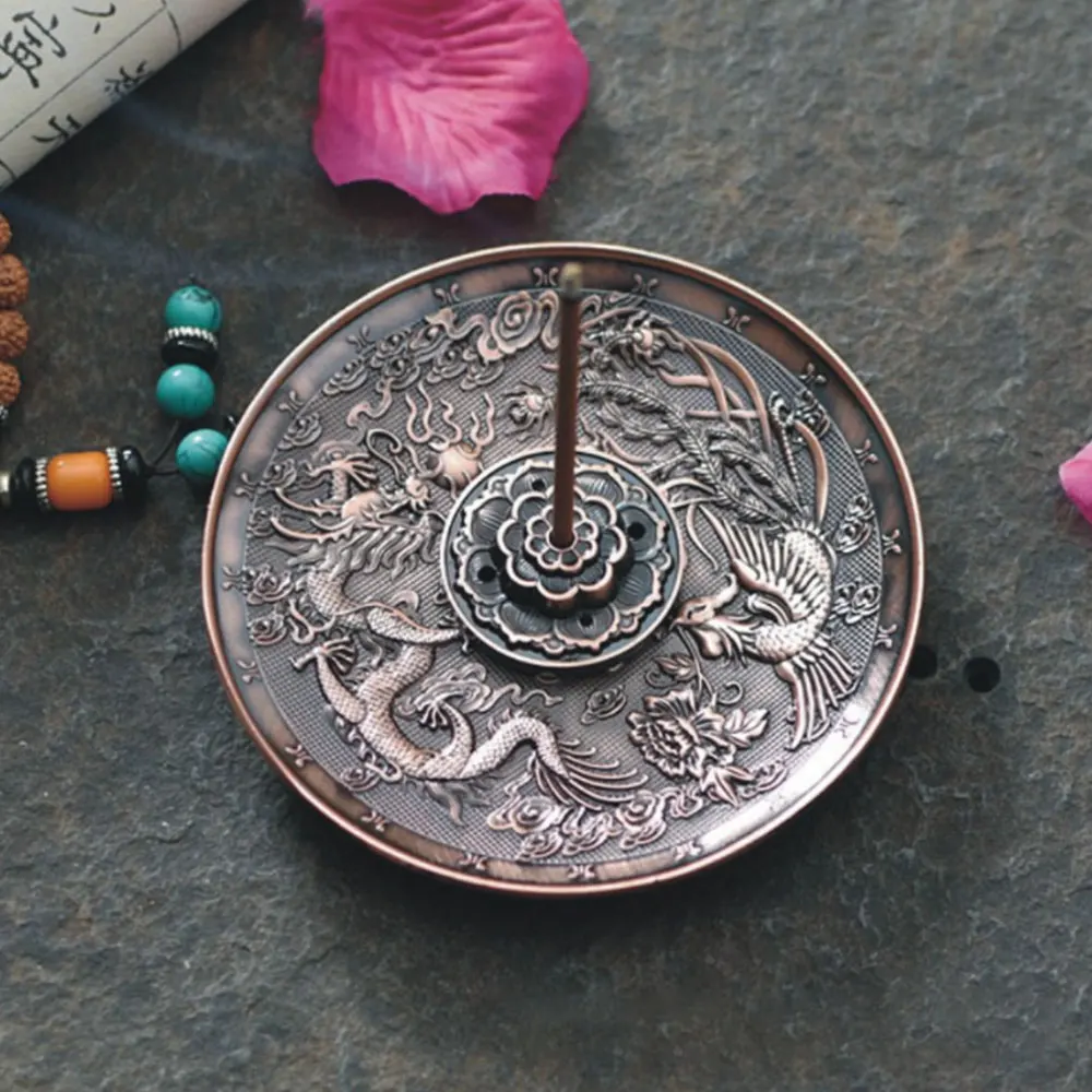 Buy 10*10*1CM Durable Incense Censer Disc Collectible Classic Color Joss Stick