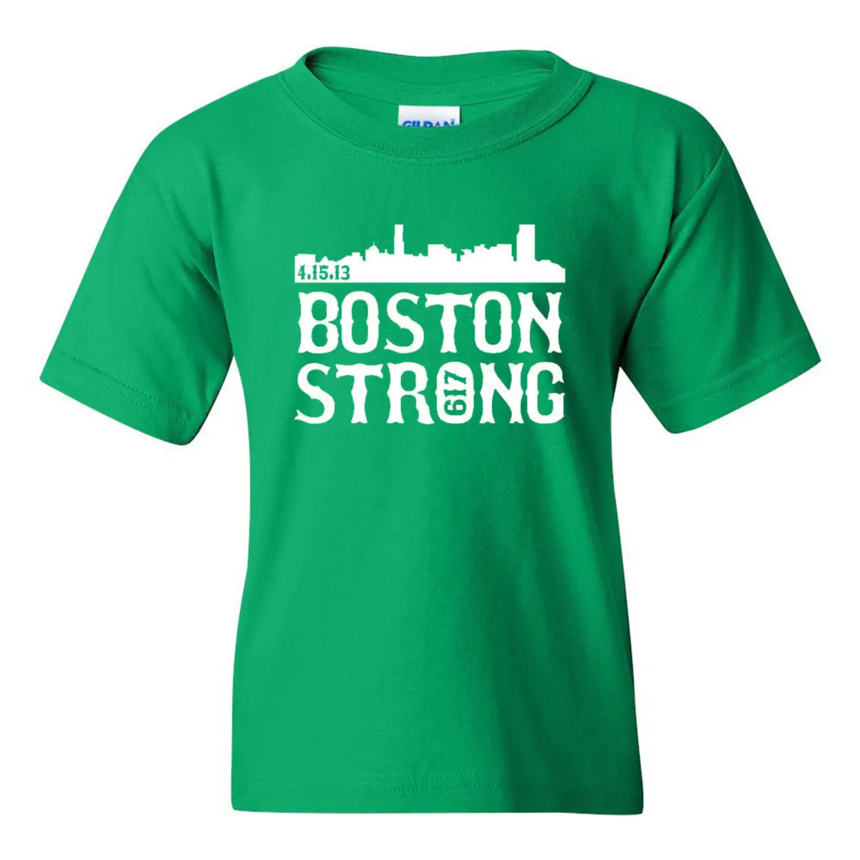 Boston Strong 617 City Skyline Novelty Youth Kids T-Shirt Tee (1)