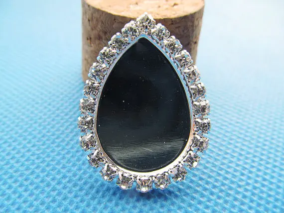 

5 шт. белые стразы, подвеска в виде плоской задней панели, подвеска в виде капли дождя, основа, рамка, подходит для кабошона 18 мм x 25 мм