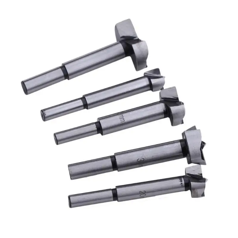 

5pcs Forstner Wood Drill Bit Set 15-35mm Hole Saw Cutter Wood Tools with Round Shank Core Drill Bits for Woodworking Hole Saw