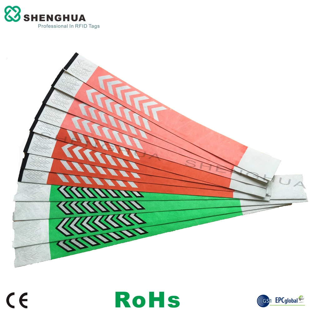 

12pcs/pack Mid Range EPC Gen2 Waterproof uhf RFID Wristband For Marathon Swimming Event Ticket Concert