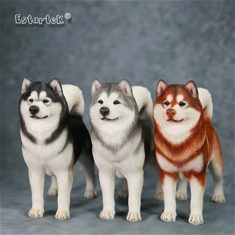 Estartek Mr.z 1/6 Simulation Animal Model 32nd Alaskan Malamute Dog Collection Statue for Fans