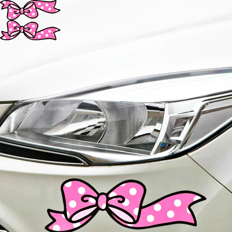 

Volkrays 2 X Car Accessories Pink Bow Styling Car Stickers Decal Decoration for Motorcycle Volvo Xc90 S60 S80 S40 V50 Xc70 V40
