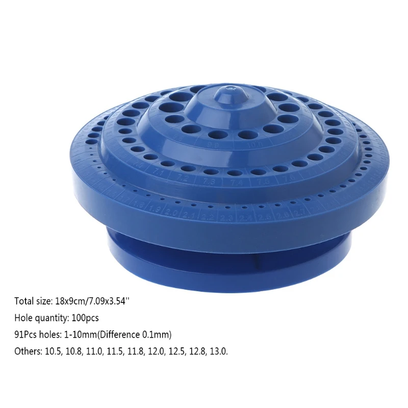 Чехол для хранения Сверл С подставкой круглой формы, жесткий пластиковый органайзер, 100 шт