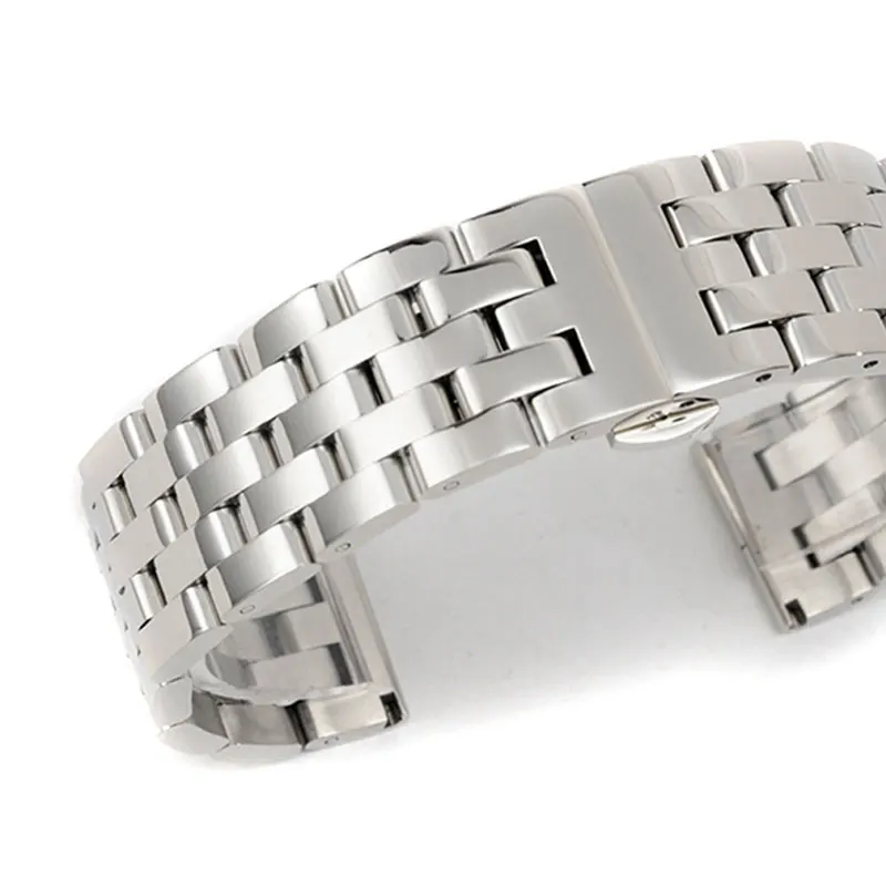 Luxury Stainless Steel 20/22/24/26mm Watchband Butterfly Buckle Watch Bands Strap Automatic Fold Deployment Clasp Strap Bucklen