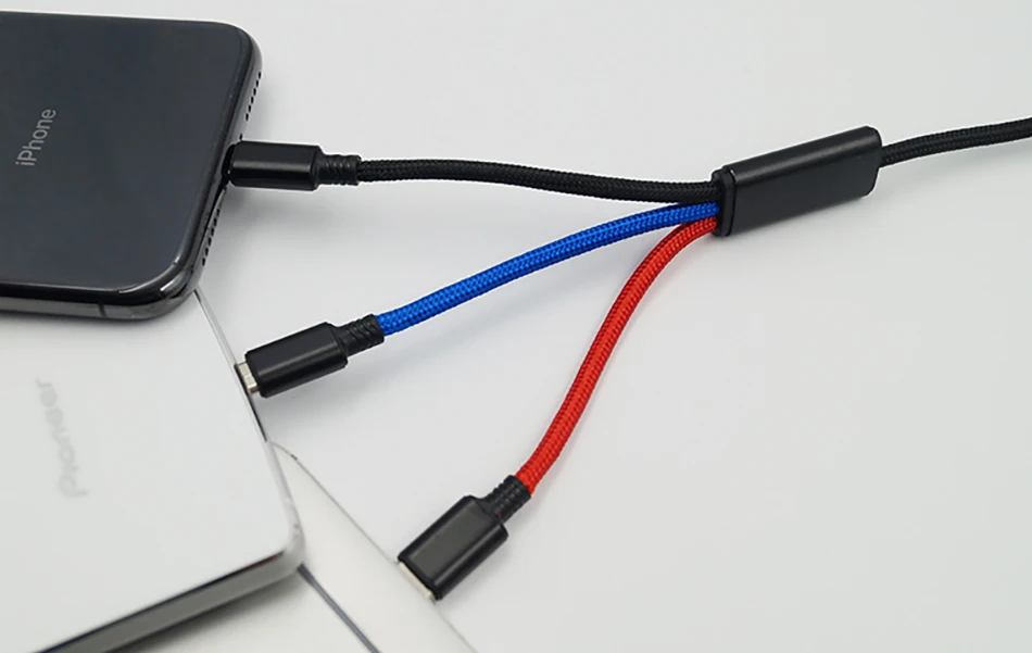 Universal 3 in 1 Lighting Charge Cable For iPhone 7 8 6 6s Plus X Micro USB Type-C For Xiaomi Samsung Long Charging Cables 1 (16)