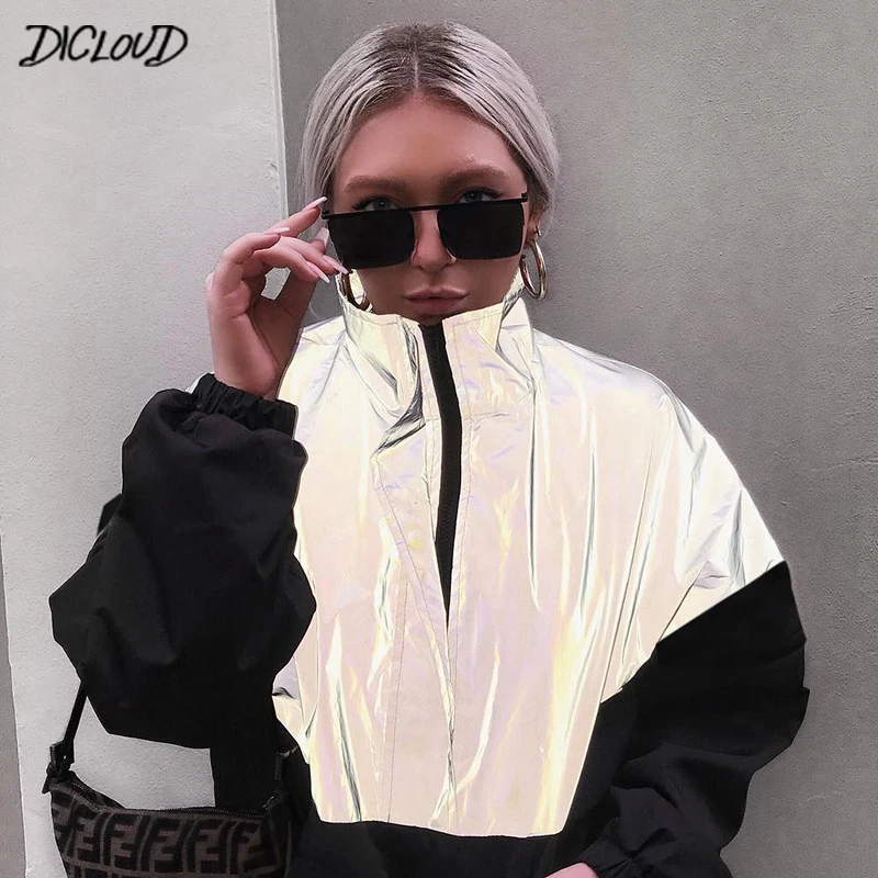 

DICLOUD Vintage Casual Jackets Woman Autumn Fashion Long Sleeve Coats Ladies Loose Oversized Outwear Woman Harajuku Clothes New