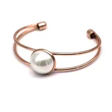 Classic Simulated Pearl Open Bracelet Gold Plated Fashion Jewelry Bijoux Bracelets & Bangles Cute Gift