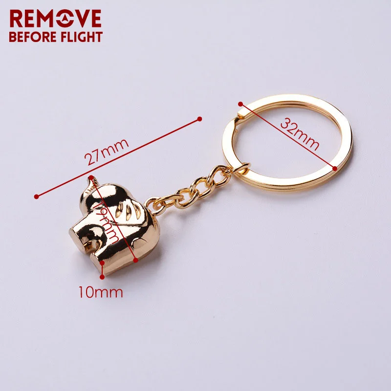 Fashion Jewelry Creative Key Chain of Gold-color Elephant Shaped Keychain Christmas Gifts Key Chains Animal Ring Chaveiro 1