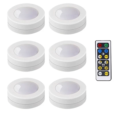 6 lamp 1 controller Теплый, белый, двойной цвет, изменяющий яркость, пульт дистанционного управления, шайба, ночные огни, сенсорный датчик, светодиодный светильник под шкафами, кухонный шкаф, лампа - Цвет: 6 lamp 1 controller