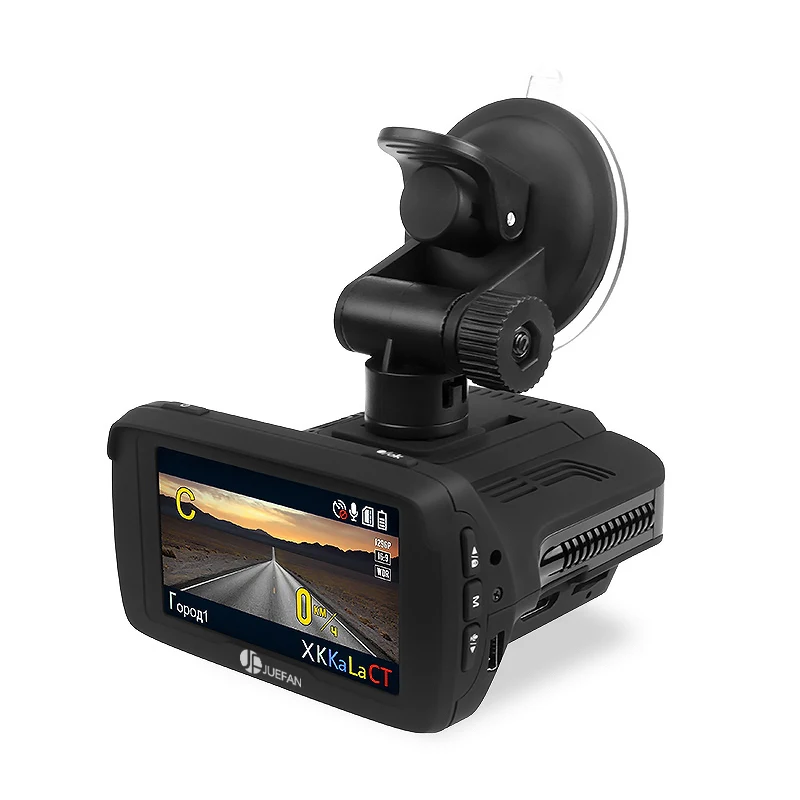 JUEFAN Hot Russia car dvr radar detector dash cam GPS 3 in 1