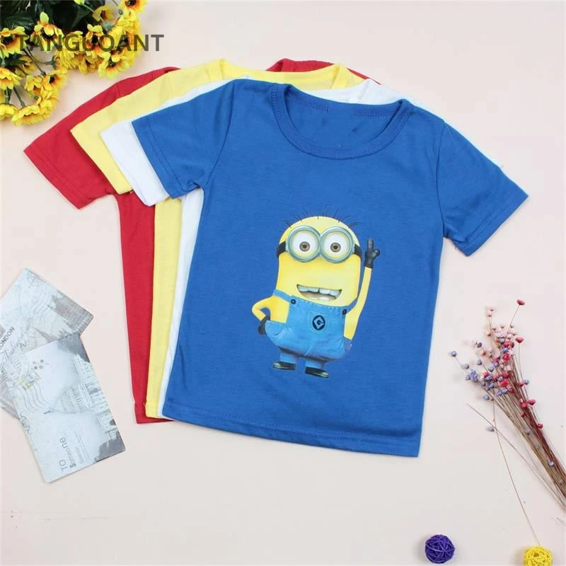 

TANGUOANT New 2018 Fashion & hottest children summer clothes unisex t shirt much color kids cartoon pattern boys girls t-shirts