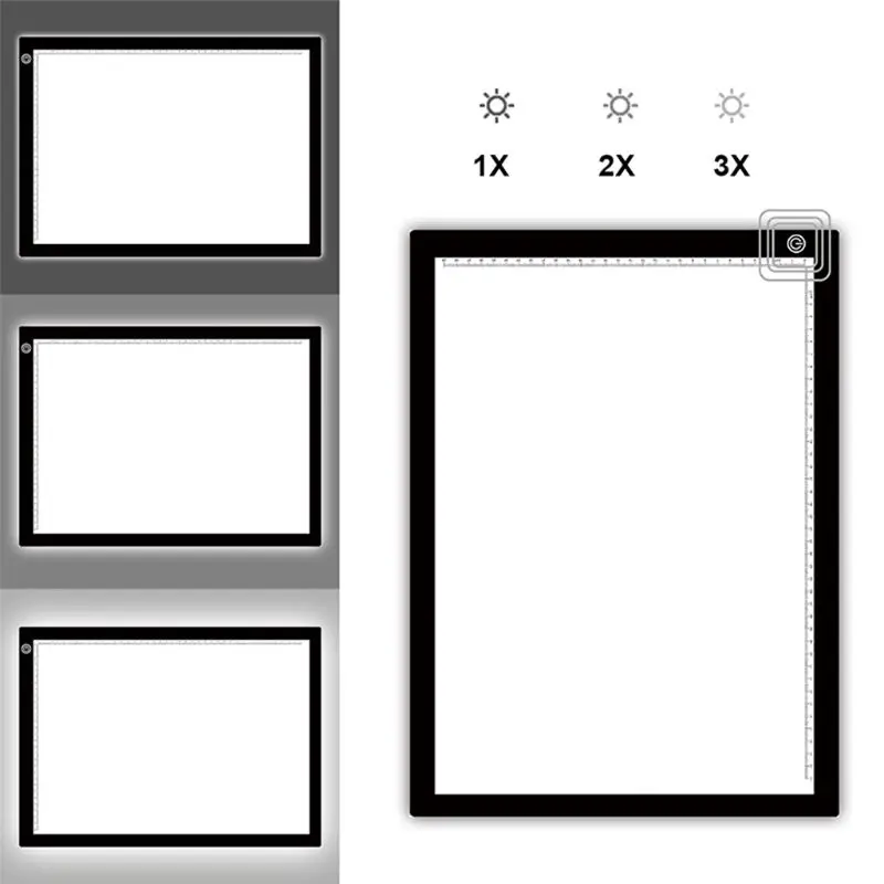A3 светодиодный светильник, трафарет для тату, светильник для рисования