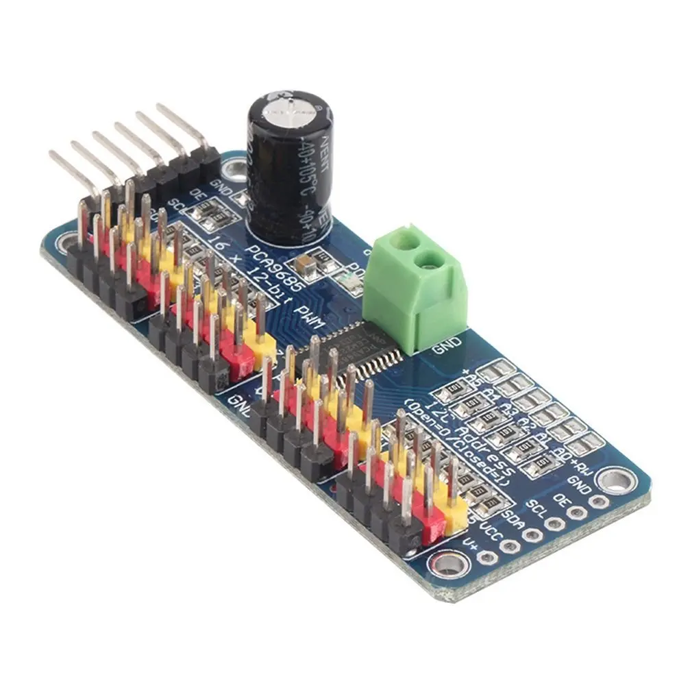 PCA9685 16-канальный 12-битная ШИМ водитель серводвигателя I2C модуль для Arduino