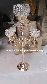 

metal elegant crystal ball gold or silver wedding decoration centerpiece