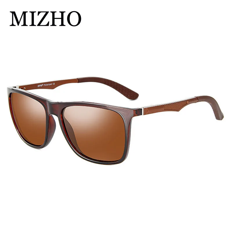 MIZHO UV400 Polaroid Солнцезащитные очки унисекс квадратные Винтажные Солнцезащитные очки известный бренд мужские поляризованные солнцезащитные очки для женщин Ретро Feminino