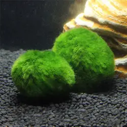 Искусственные подводные растения аквариума украшения для аквариума зеленый мох мяч водная трава просмотр украшения