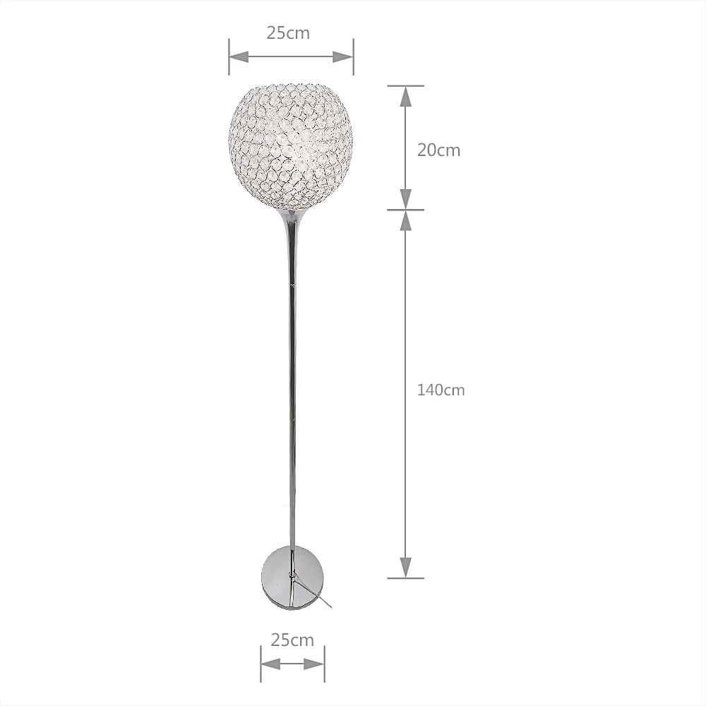  Floor Lamp crystal floor lamp Modern Floor Light LED E27 torso lighting 1.6m high Living room bedro - 32345797708