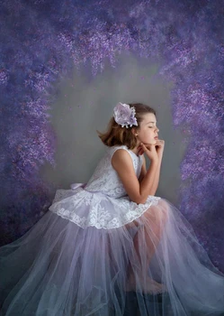 

Vinyl Photography Backdrops Purple flowers Newborn Backdrop Background Custom Children Baby Photographic Background G-008