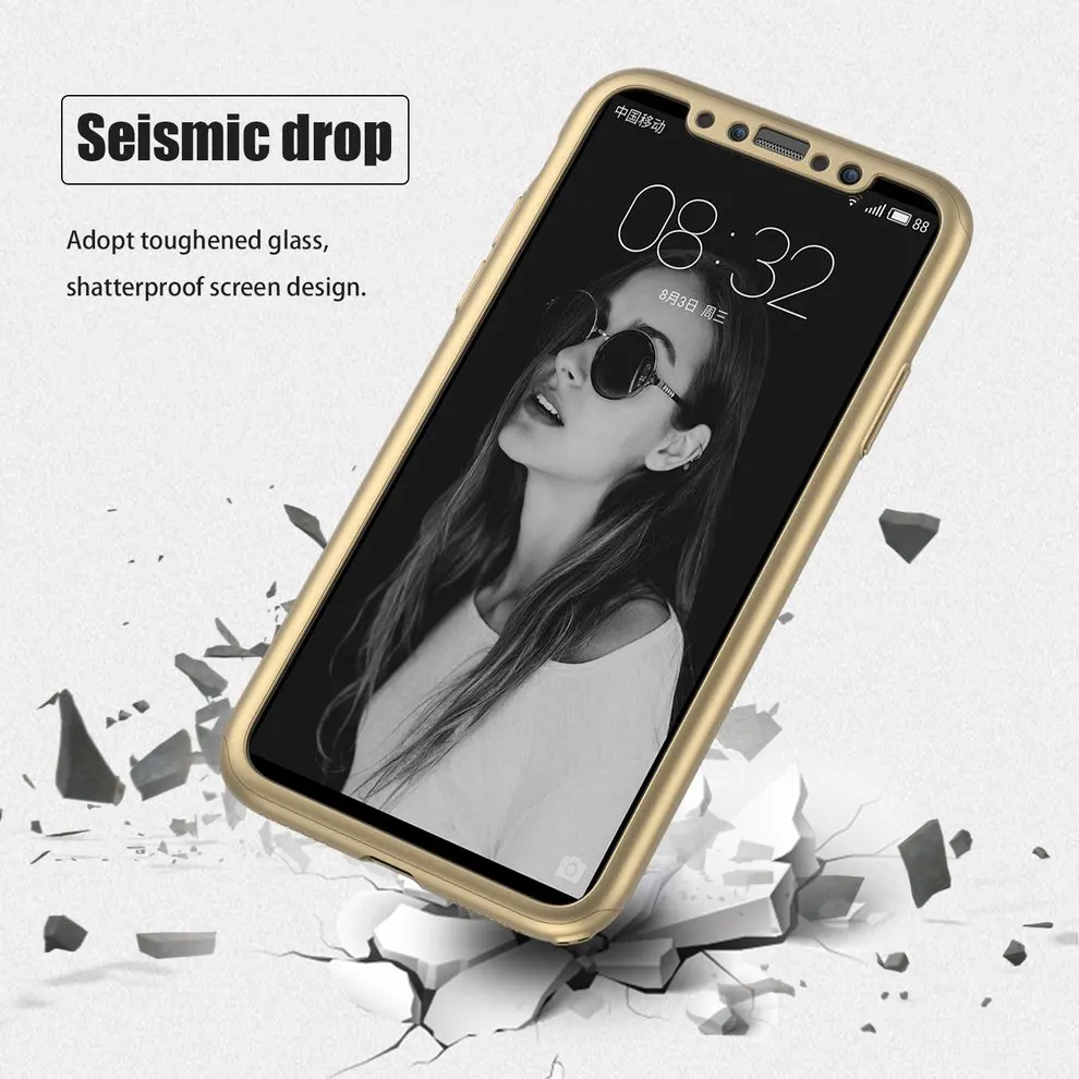 

All-inclusive Protected Phone Case Solid Polish Cover For iPhone X