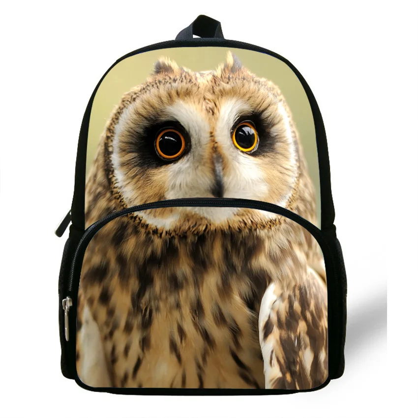 12 inch Kids Owl Backpack Children School Bag Animal Prints Cute Kids