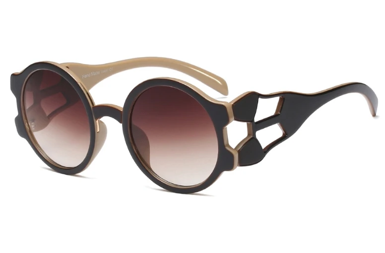 Ретро Круглые стимпанк Солнцезащитные очки для мужчин и женщин Модные Оттенки UV400 Винтажные Очки 45666