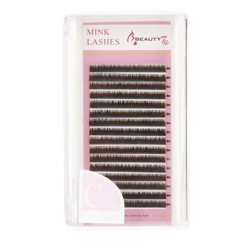 

BEAUTY7 1pc C Curl 0.15mm*7mm Makeup False Eyelashes Volume Lash Mink Eyelash Extension Handmade Fake Lashes Individual Eyelash