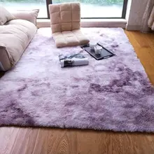 Роскошный прямоугольный, градиентный цвет, овчина, ворсистый ковер, искусственный коврик, подушка для сиденья, мех, простой, пушистый, мягкий коврик, домашний декор, моющийся коврик