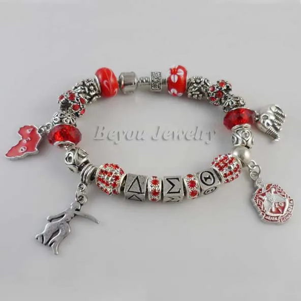 Najtaniej Najnowszy Delta Sigma Theta z bractwa, list słoń bransoletka 1 pc darmowa wysyłka