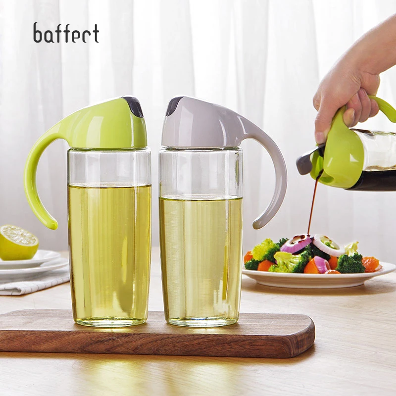 

Olive Oil Bottle Vinegar Bottle Cruet Soy Sauce Dispenser Leakproof Glass Oil Container 500ml Glass Bottle Kitchen Tools